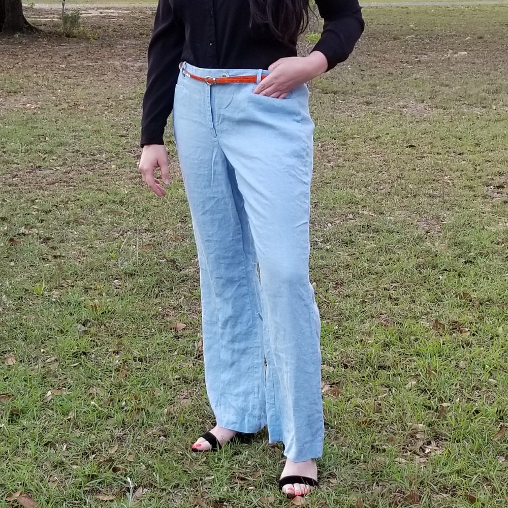 New light robin egg blue Lenin pants